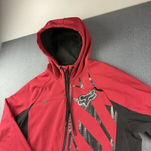 Fox Jacket Men's L Red Motorcross Racing Tech FX Bionic 2000mm Y2K Hoodie Skater